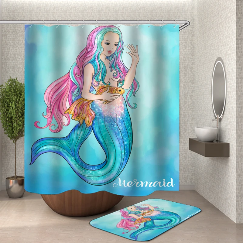 mermaid shower curtain waterproof sea wave bathroom curtain shower drop shipping bath curtain 
mermaid shower curtain waterproof sea wave bathroom curtain shower drop shipping bath curtain
