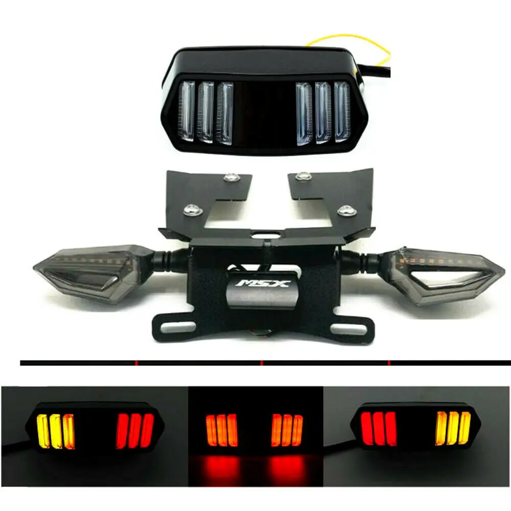 LED License Plate Holder Tail Light Turn Signals For HONDA MSX125 Grom MSX125 SF 2016-2019
LED License Plate Holder Tail Light Turn Signals For HONDA MSX125 Grom MSX125 SF 2016-2019