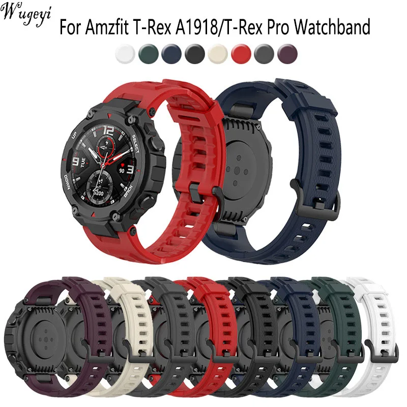 Apply to Huami Amazfit T-Rex A1918 T-Rex Pro Fashion Watchband Silicone Watch Wrist Strap With Tools
Apply to Huami Amazfit T-Rex A1918 T-Rex Pro Fashion Watchband Silicone Watch Wrist Strap With Tools