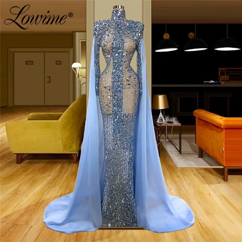 Saudi Arabia Dubai Arabic Evening Dresses 2020 Long Sleeves Sheer Mermaid Plus Size Blue Party Gowns Customized Prom Dresses
Saudi Arabia Dubai Arabic Evening Dresses 2020 Long Sleeves Sheer Mermaid Plus Size Blue Party Gowns Customized Prom Dresses