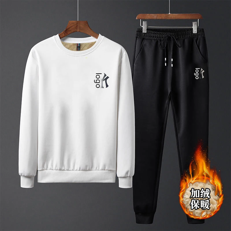 New spring and autumn men's Plush leisure sports logo suit round neck Pullover Sweater for young students
New spring and autumn men's Plush leisure sports logo suit round neck Pullover Sweater for young students