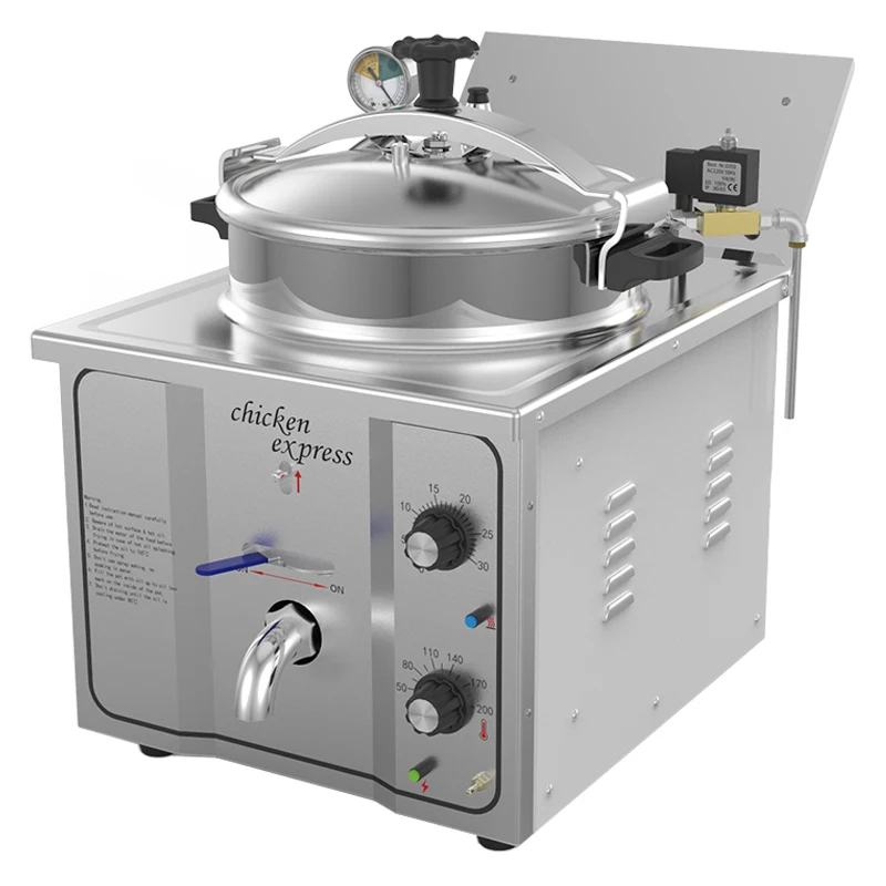 High Pressure Fried Chicken Commercial Electric Fryer Countertop Fryer Single Cylinder Fried Chicken Oven Large Capacity Fryer
High Pressure Fried Chicken Commercial Electric Fryer Countertop Fryer Single Cylinder Fried Chicken Oven Large Capacity Fryer