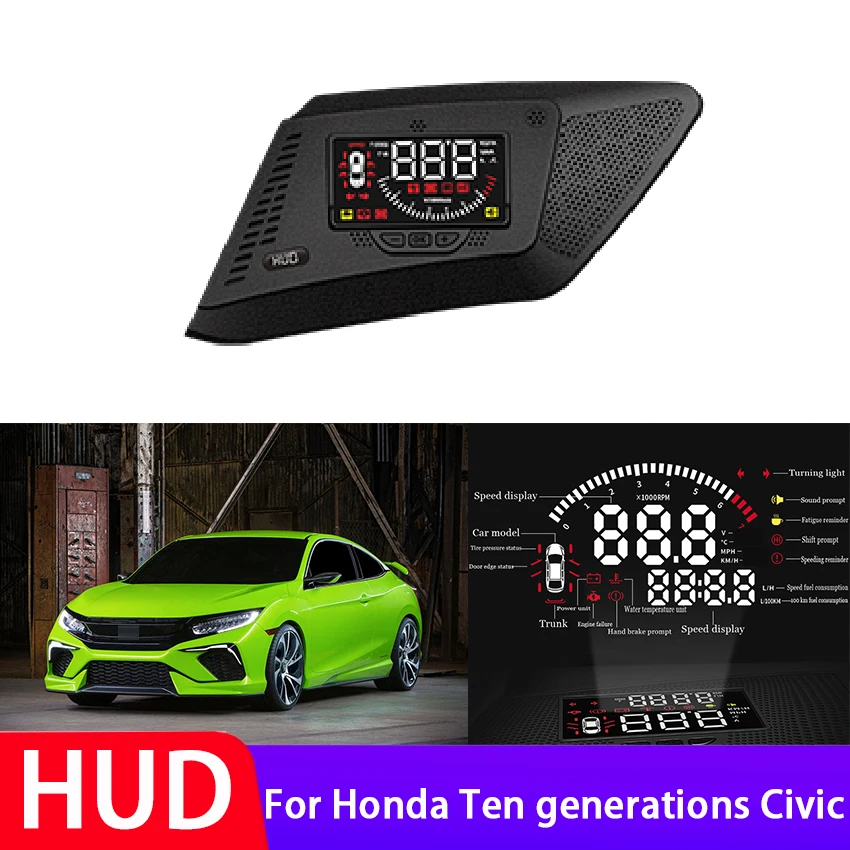 Автомобильный цифровой спидометр на лобовом стекле для Honda Ten Generation, для Civic
Автомобильный цифровой спидометр на лобовом стекле для Honda Ten Generation, для Civic