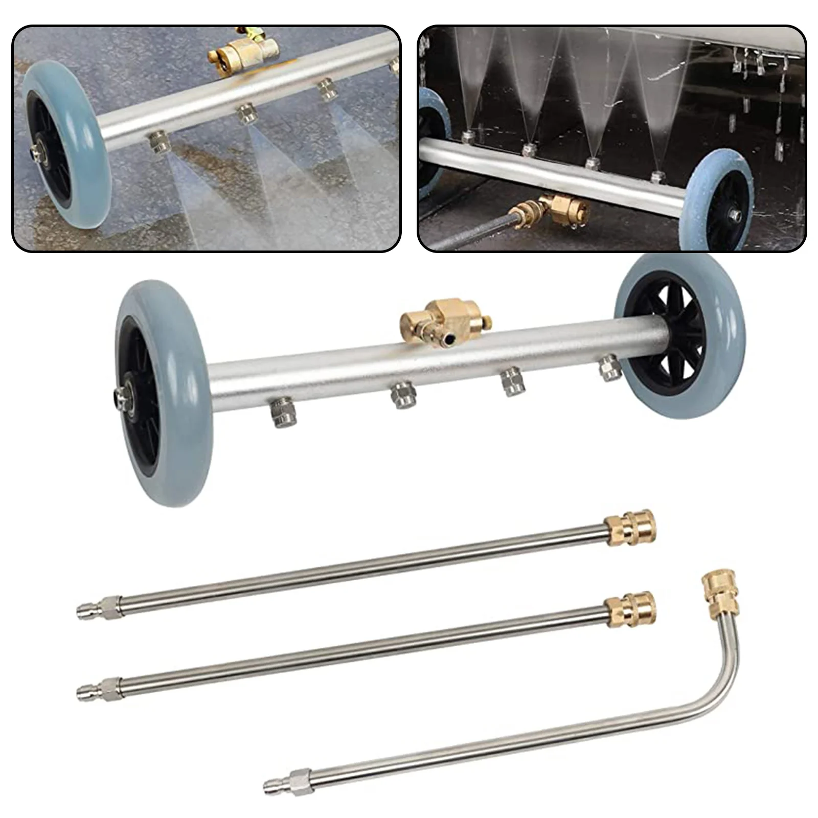 Pressure Washer Undercarriage Cleaner Power Washer Surface Cleaner Water Broom With 16 Inch Extension Wand 90-Degree Angled Wand
Pressure Washer Undercarriage Cleaner Power Washer Surface Cleaner Water Broom With 16 Inch Extension Wand 90-Degree Angled Wand