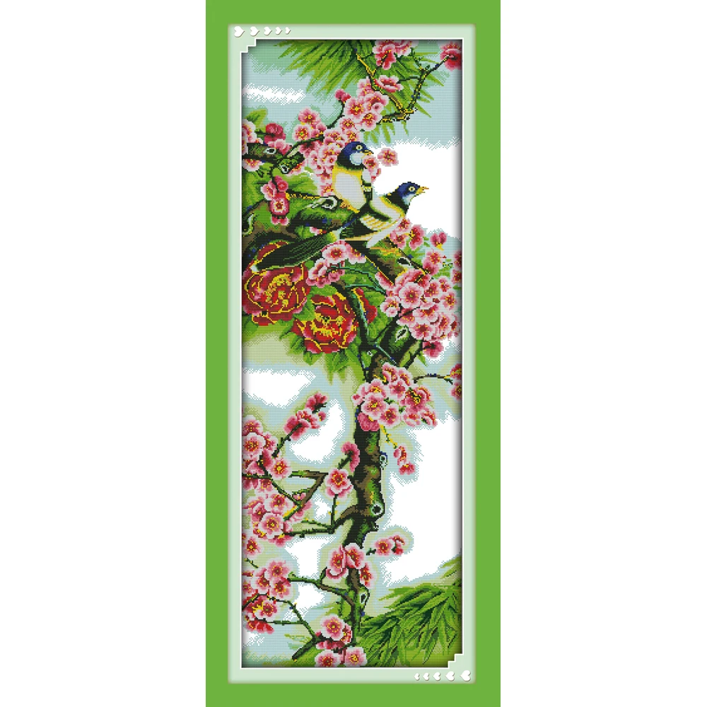 

Everlasting Love The Plum Blossom Chinese Cross Stitch Kits Ecological Cotton Clear Stamped Printed 14C DIY Christmas Decoration