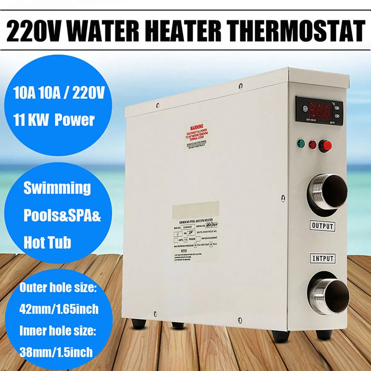 11KW 220V Water Heater Electric Digital Water Heater Thermostat For Swimming Pool SPA Hot Tub Bath Water Heating Water Hot
11KW 220V Water Heater Electric Digital Water Heater Thermostat For Swimming Pool SPA Hot Tub Bath Water Heating Water Hot