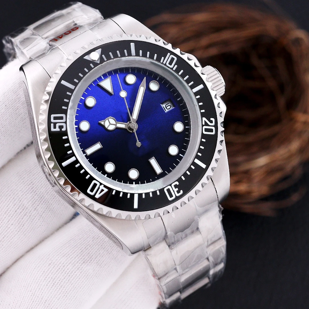 

Mens Watch Waterproof Ceramic Bezel 44mm SEA-DWELLER Stainless Steel 126603 With Glide Lock Clasp Automatic Men Wrist Watches Me