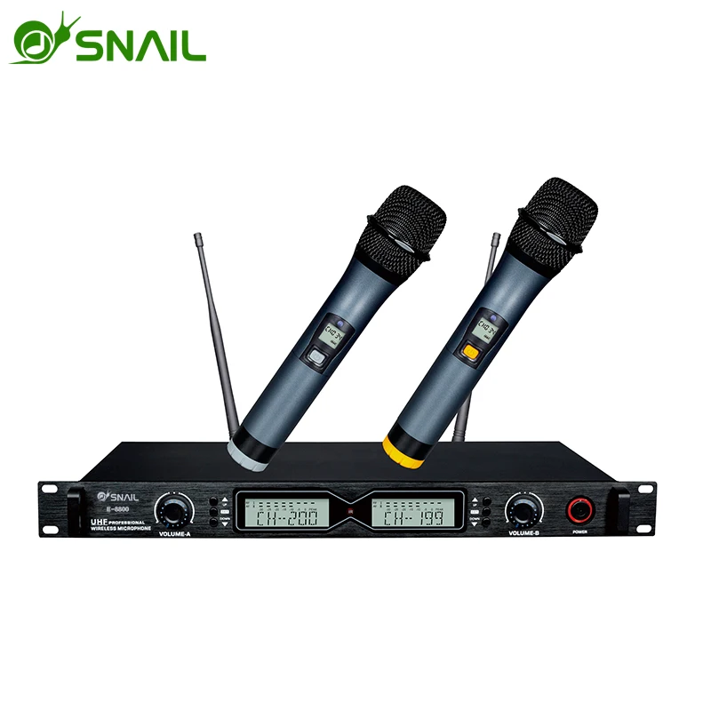 E-8800 Authentic SNAIL Professional Wireless Singing Microphone Sound Quality Receiving Distance For Church Street Bar
E-8800 Authentic SNAIL Professional Wireless Singing Microphone Sound Quality Receiving Distance For Church Street Bar