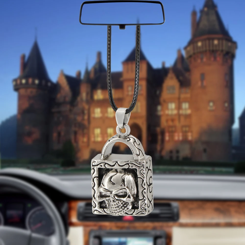 Creative Skull Padlock Car Pendant Rearview Mirror Hanging Charm Ornaments Decoration Automobiles Interior Accessories Cars Gift
Creative Skull Padlock Car Pendant Rearview Mirror Hanging Charm Ornaments Decoration Automobiles Interior Accessories Cars Gift