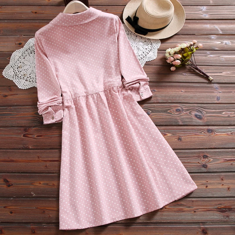 Female Autumn Winter Dress Single-breasted Vintage Dot Dress Femininos Vestidos Bow Long Sleeve Women Corduroy Dresses
Female Autumn Winter Dress Single-breasted Vintage Dot Dress Femininos Vestidos Bow Long Sleeve Women Corduroy Dresses