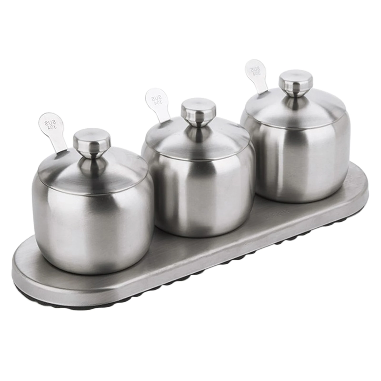 Kitchen Stainless Steel Spice Container Set, Spice Jar Spice Rack, Condiment
Kitchen Stainless Steel Spice Container Set, Spice Jar Spice Rack, Condiment