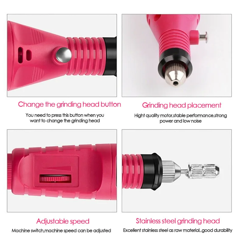 12000RPM Electric Nail Drill Machine Portable Professional Nail Art Manicure Pedicure Machine Tools Nail Polisher Sander
12000RPM Electric Nail Drill Machine Portable Professional Nail Art Manicure Pedicure Machine Tools Nail Polisher Sander