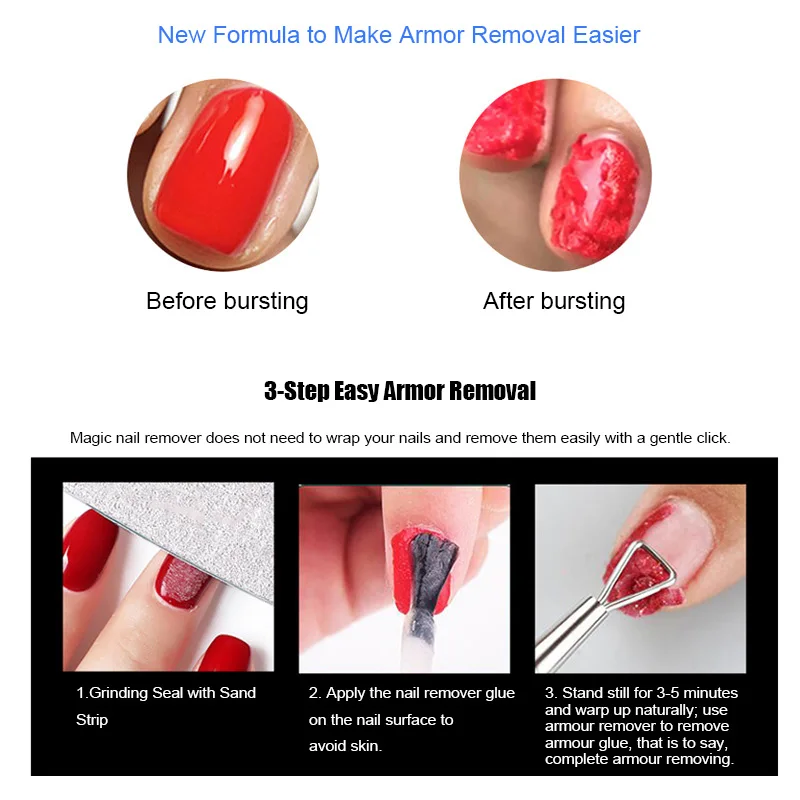 Magic Burst Nail Polish Remover Gel Nail Polish Remover Cleaner Degreaser Liquid Remove Tools 10ml RP
Magic Burst Nail Polish Remover Gel Nail Polish Remover Cleaner Degreaser Liquid Remove Tools 10ml RP