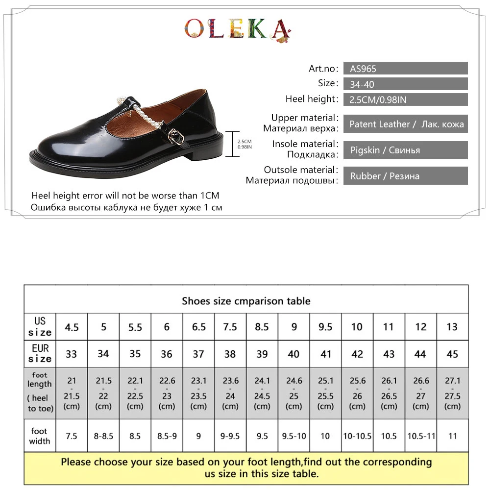 OLEKA New 2020 Mary Janes Flats String Bead Strange Heeldress Spring/autumn Woman Flats Round Toe Fashion Style Leather AS965
OLEKA New 2020 Mary Janes Flats String Bead Strange Heeldress Spring/autumn Woman Flats Round Toe Fashion Style Leather AS965