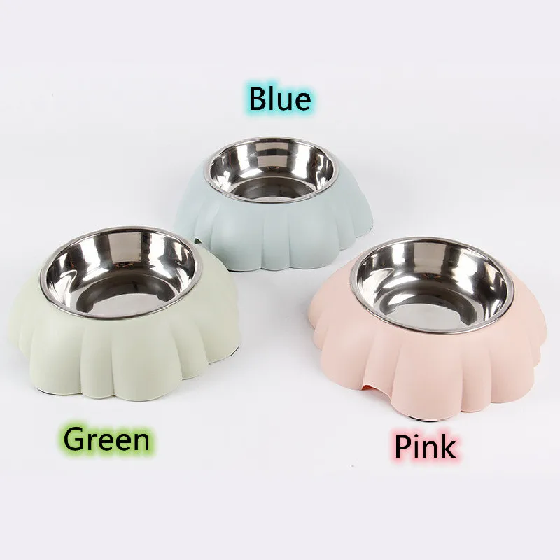 Миска с лепестками для домашних животных, из нержавеющей стали 
Миска с лепестками для домашних животных, из нержавеющей стали