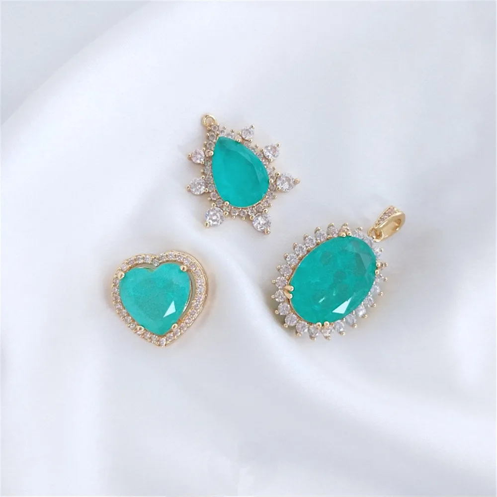 14K Gold Filled Inlaid color treasure Palaiba pendant micro-inlaid zircon DIY jewelry necklace fashion pendant
14K Gold Filled Inlaid color treasure Palaiba pendant micro-inlaid zircon DIY jewelry necklace fashion pendant