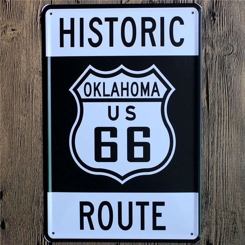 HISTORIC ROUTE 66 Vintage Metal Tin Sign Metal Art Craft Wall Decal for Cafe Home Bar Pub Club
HISTORIC ROUTE 66 Vintage Metal Tin Sign Metal Art Craft Wall Decal for Cafe Home Bar Pub Club