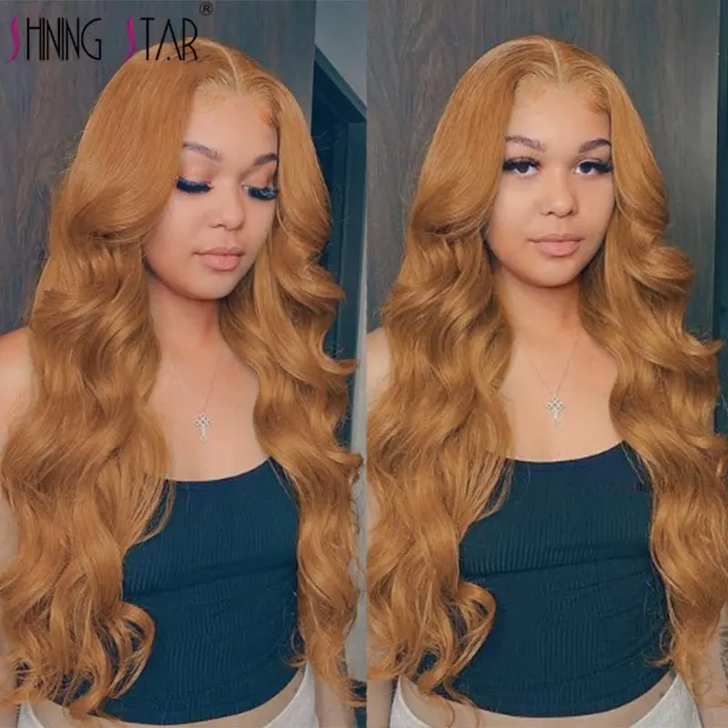 Shining Star Honey Blonde #30 Lace Front Human Hair Wigs 13X1 Body Wave Lace Front Wig Brazilian Hair Lace Frontal Wigs Remy
Shining Star Honey Blonde #30 Lace Front Human Hair Wigs 13X1 Body Wave Lace Front Wig Brazilian Hair Lace Frontal Wigs Remy