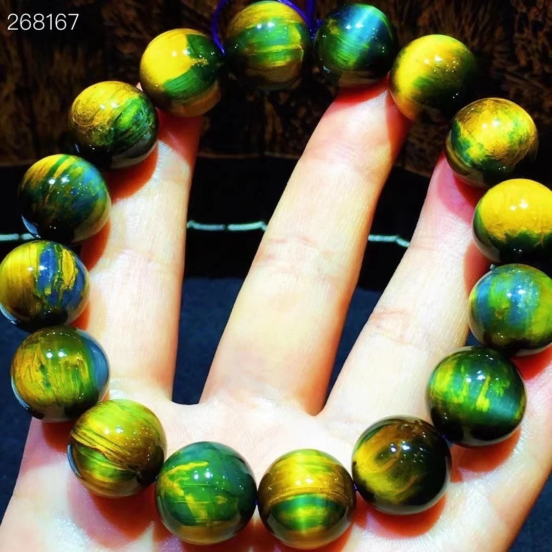 Natural Pietersite Green Yellow Round Beads Bracelet Gemstone Stretch 14.5mm Pietersite From Namibia Women Men AAAAAA
Natural Pietersite Green Yellow Round Beads Bracelet Gemstone Stretch 14.5mm Pietersite From Namibia Women Men AAAAAA