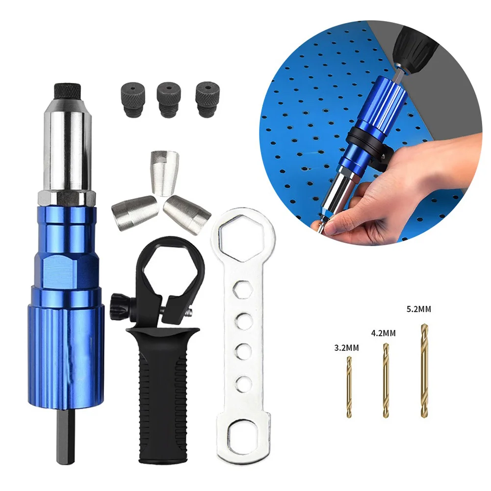 15 N.m 1000 RPM Electric Rivet Nut Tool Adaptor Insert Cordless Power Drill Tools Kit High Quality Durable Labor-saving
15 N.m 1000 RPM Electric Rivet Nut Tool Adaptor Insert Cordless Power Drill Tools Kit High Quality Durable Labor-saving