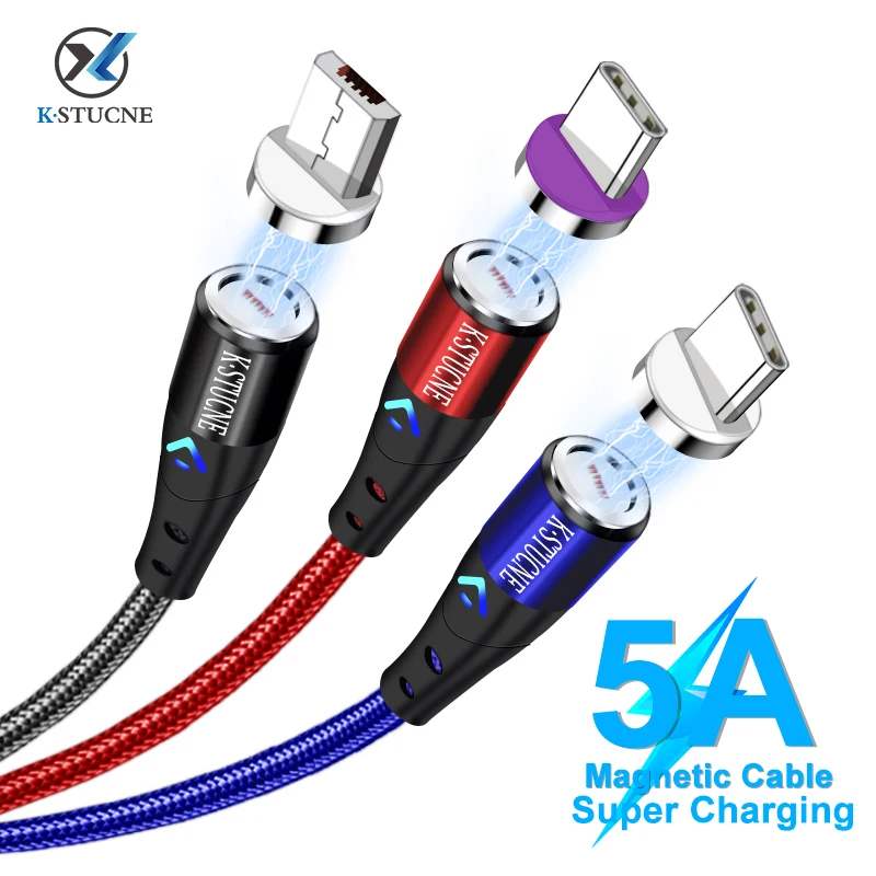 KSTUCNE Магнитный Micro USB кабель для Samsung Huawei Android Быстрая зарядка магнит Зарядное