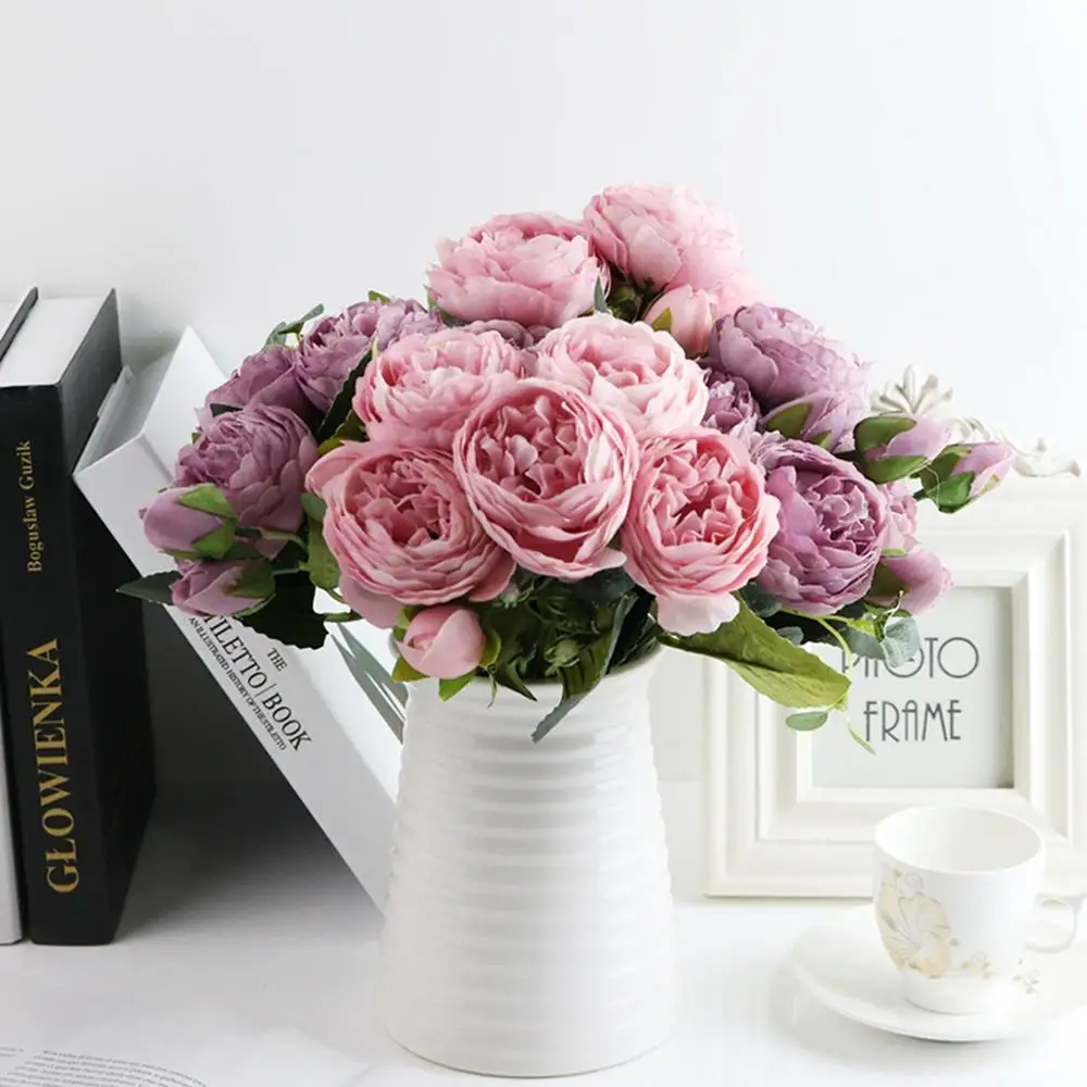 Wedding Rustic Rose Silk Bouquet Peony Artificial Flowers Wedding Decoration For Wedding Love Valentine's Day Fake Flower
Wedding Rustic Rose Silk Bouquet Peony Artificial Flowers Wedding Decoration For Wedding Love Valentine's Day Fake Flower