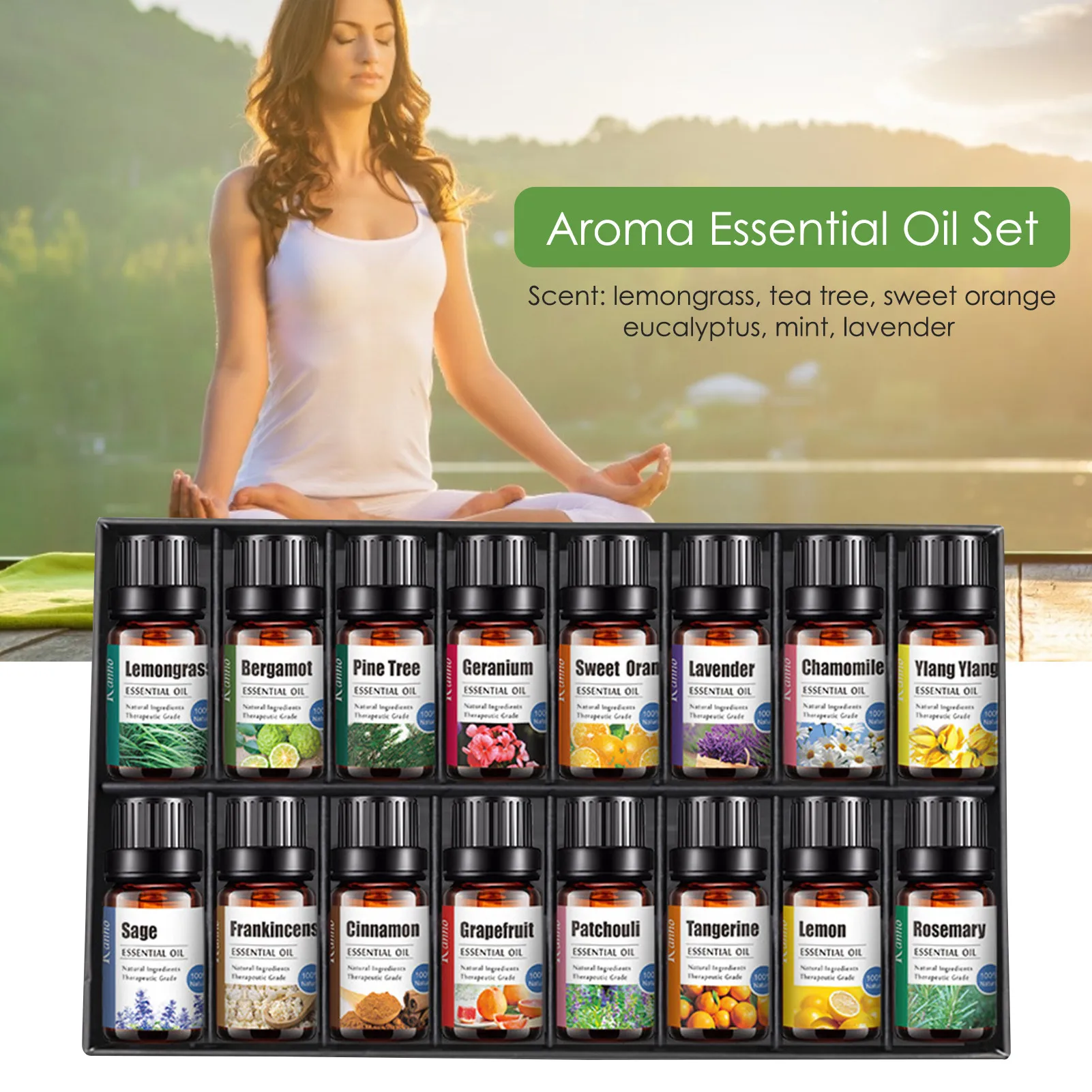 16pcs Aromatherapy Oils Kit Massage Essential Oil Gift Set For Diffuser 10ML Pure Essential Oils Healthy Calming Air Gently
16pcs Aromatherapy Oils Kit Massage Essential Oil Gift Set For Diffuser 10ML Pure Essential Oils Healthy Calming Air Gently