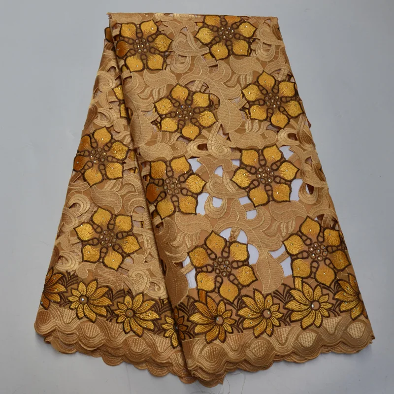 Newest African French Guipure Lace Fabric Fashion Nigerian 5Yards Swiss Voile Lace In Switzerland 100%Cotton For Wedding Dress
Newest African French Guipure Lace Fabric Fashion Nigerian 5Yards Swiss Voile Lace In Switzerland 100%Cotton For Wedding Dress