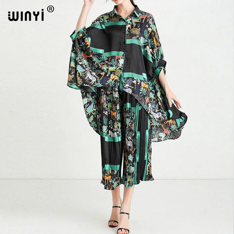 2021 Africa two-piece suit Boho Printed Over Size V-neck Batwing Sleeve Dress Women Elastic Silk Floor Length New Fashion WINYI
2021 Africa two-piece suit Boho Printed Over Size V-neck Batwing Sleeve Dress Women Elastic Silk Floor Length New Fashion WINYI
