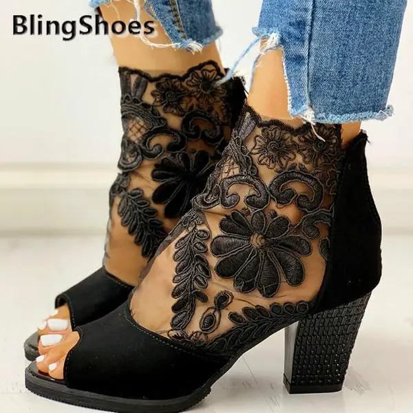 Women Sandals High Heels Peep Toe Lace Flower lace High Heel Sandals Ankle Strap Net Surface Hollow Out pumps women shoes
Women Sandals High Heels Peep Toe Lace Flower lace High Heel Sandals Ankle Strap Net Surface Hollow Out pumps women shoes
