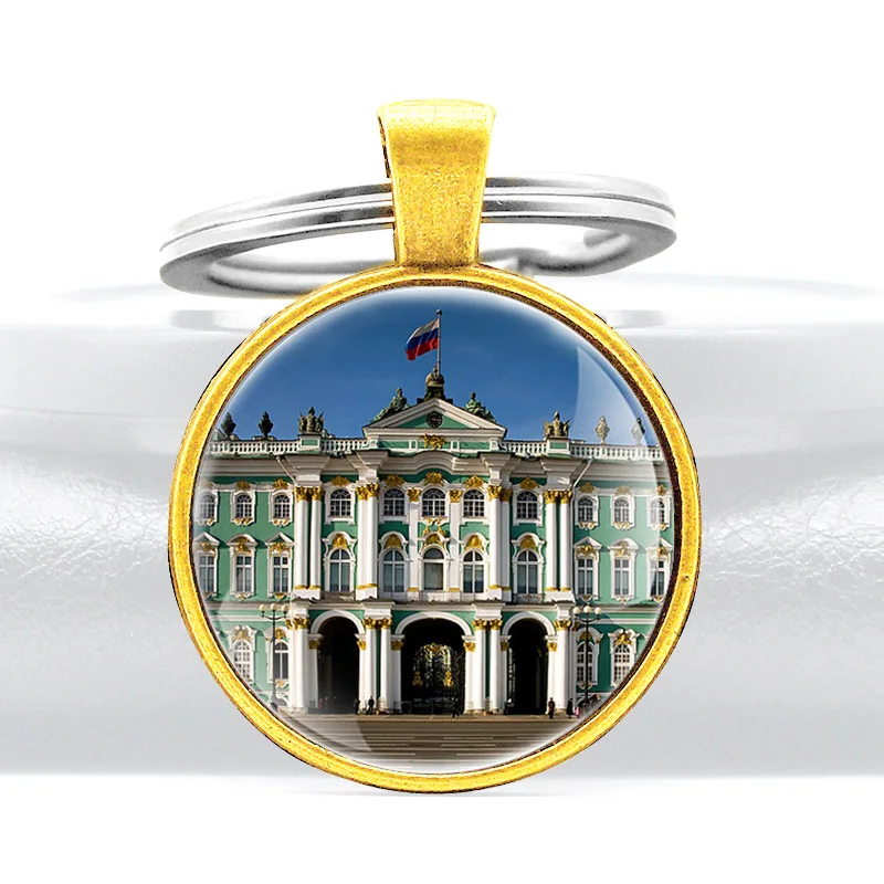 Cool Fashion Russia Winter Palace Glass Cabochon Metal Pendant Key Chain Classic Men Women Key Ring Jewelry Keychains Gifts
Cool Fashion Russia Winter Palace Glass Cabochon Metal Pendant Key Chain Classic Men Women Key Ring Jewelry Keychains Gifts