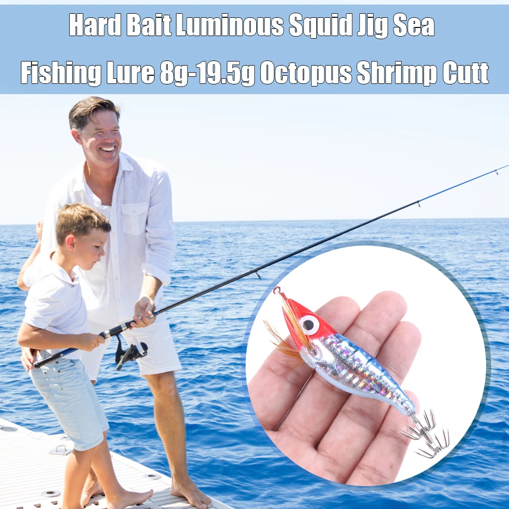 Small Hard Bait Luminous Squid Fishing Lure Shrimp Hook Rig Fishing Tackle Compression Resistance Outdoor Fishing
Small Hard Bait Luminous Squid Fishing Lure Shrimp Hook Rig Fishing Tackle Compression Resistance Outdoor Fishing
