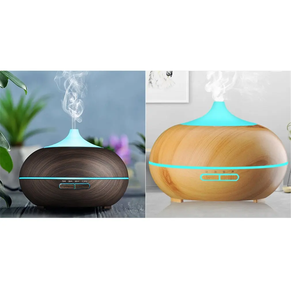 550ml Remote Control Ultrasonic Air Humidifier Aroma Essential Oil Diffuser with Wood Grain 7 Color Changing LED Lights
550ml Remote Control Ultrasonic Air Humidifier Aroma Essential Oil Diffuser with Wood Grain 7 Color Changing LED Lights