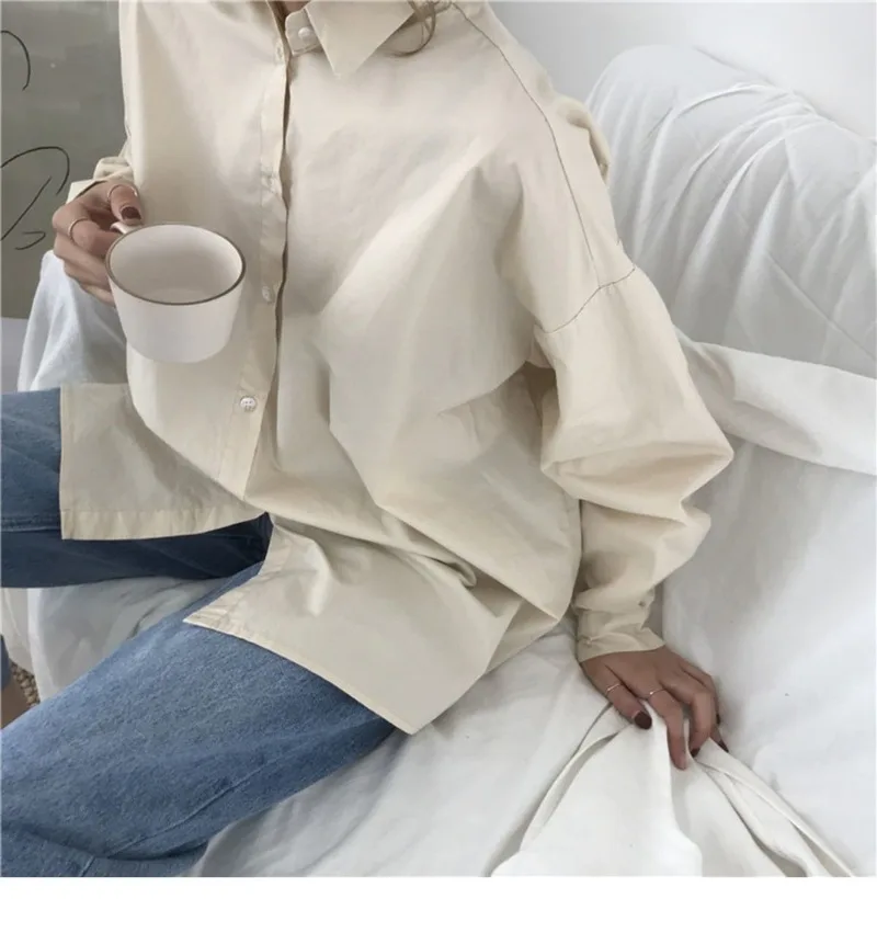 Solid Women Blouses Loose Long Sleeve Shirt Office Lady Korean Women Tops All Match Shirts Elegant Minimalist Solid Blouse
Solid Women Blouses Loose Long Sleeve Shirt Office Lady Korean Women Tops All Match Shirts Elegant Minimalist Solid Blouse