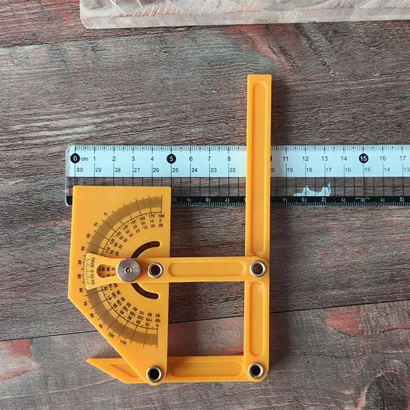 180° Angle Protractor Instrument Measuring Arm Ruler Scale Board Tool Woodworking Angle Ruler Protractor Machinist Tool Ruler
180° Angle Protractor Instrument Measuring Arm Ruler Scale Board Tool Woodworking Angle Ruler Protractor Machinist Tool Ruler