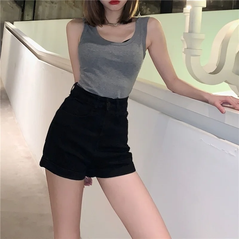 GOOHOJIO 2021 Summer New Fashion Vacation Shorts Female Thin Elasticity Beach Shorts for Ladies High Waist Skinny Denim Shorts
GOOHOJIO 2021 Summer New Fashion Vacation Shorts Female Thin Elasticity Beach Shorts for Ladies High Waist Skinny Denim Shorts