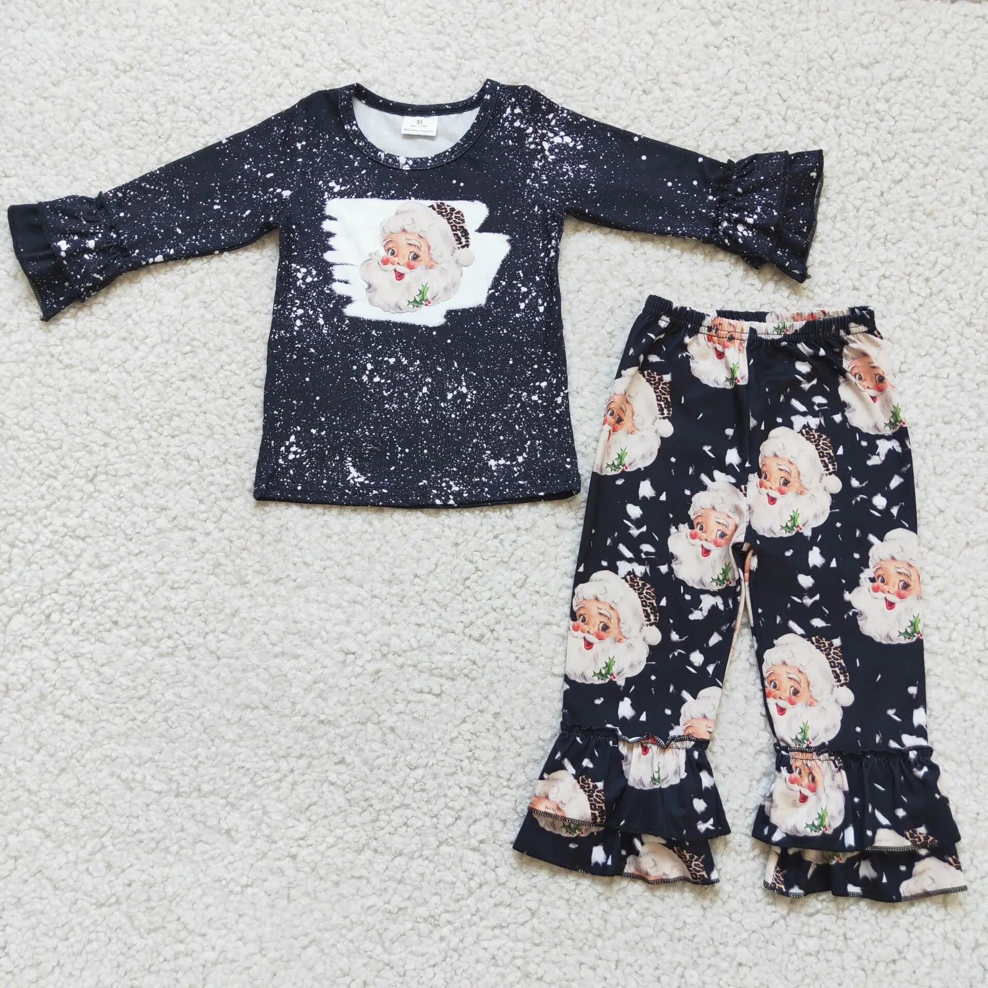 Toddlers Girls Christmas Santa Outfits long Sleeves Top and Pants Children Clothing Kids black Sets Boutique Wholesale Clothes
Toddlers Girls Christmas Santa Outfits long Sleeves Top and Pants Children Clothing Kids black Sets Boutique Wholesale Clothes