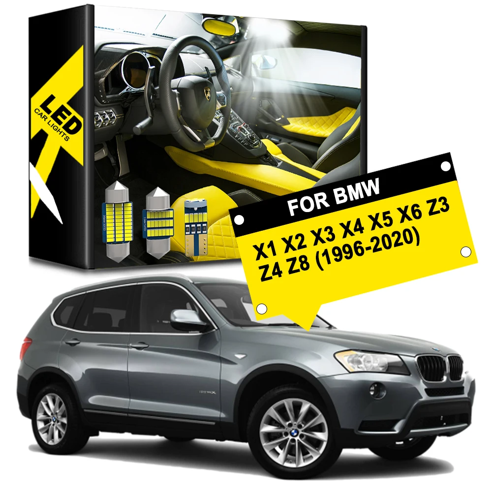 

Interior LED For BMW X1 E84 F48 X2 F39 X3 E83 F25 X4 F26 X5 E53 E70 F15 F85 X6 E71 E72 Z3 Z4 Z8 Accessories Indoor Bulb Kit