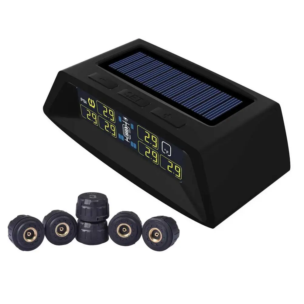 Universal Car TPMS Wireless Tire Pressure Sensor Auto Security Alarm Systems Solar Power Digital Display For Large Truck
Universal Car TPMS Wireless Tire Pressure Sensor Auto Security Alarm Systems Solar Power Digital Display For Large Truck