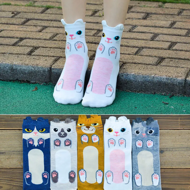 Ladies Socks Cotton Standard Casual Cartoon Harajuku Happy Cat Sock Comfortable and Breathable Fashion and Cute Crew
Ladies Socks Cotton Standard Casual Cartoon Harajuku Happy Cat Sock Comfortable and Breathable Fashion and Cute Crew