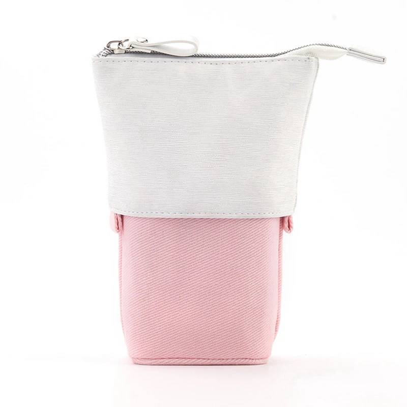 Telescopic -Up Pencil Bag Cosmetic Storage Bag with Zipper for School Office
Telescopic -Up Pencil Bag Cosmetic Storage Bag with Zipper for School Office
