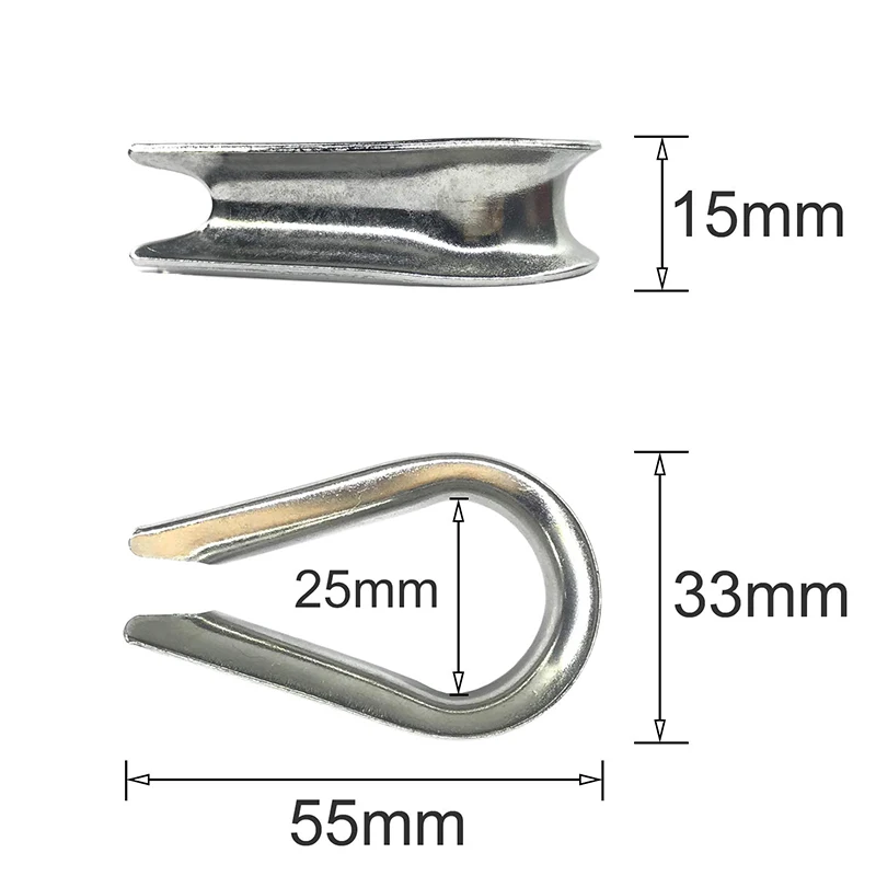 12 Pcs M10 Stainless Steel Thimble for 3/8 Inch Diameter Wire Rope Cable Thimbles Rigging
12 Pcs M10 Stainless Steel Thimble for 3/8 Inch Diameter Wire Rope Cable Thimbles Rigging