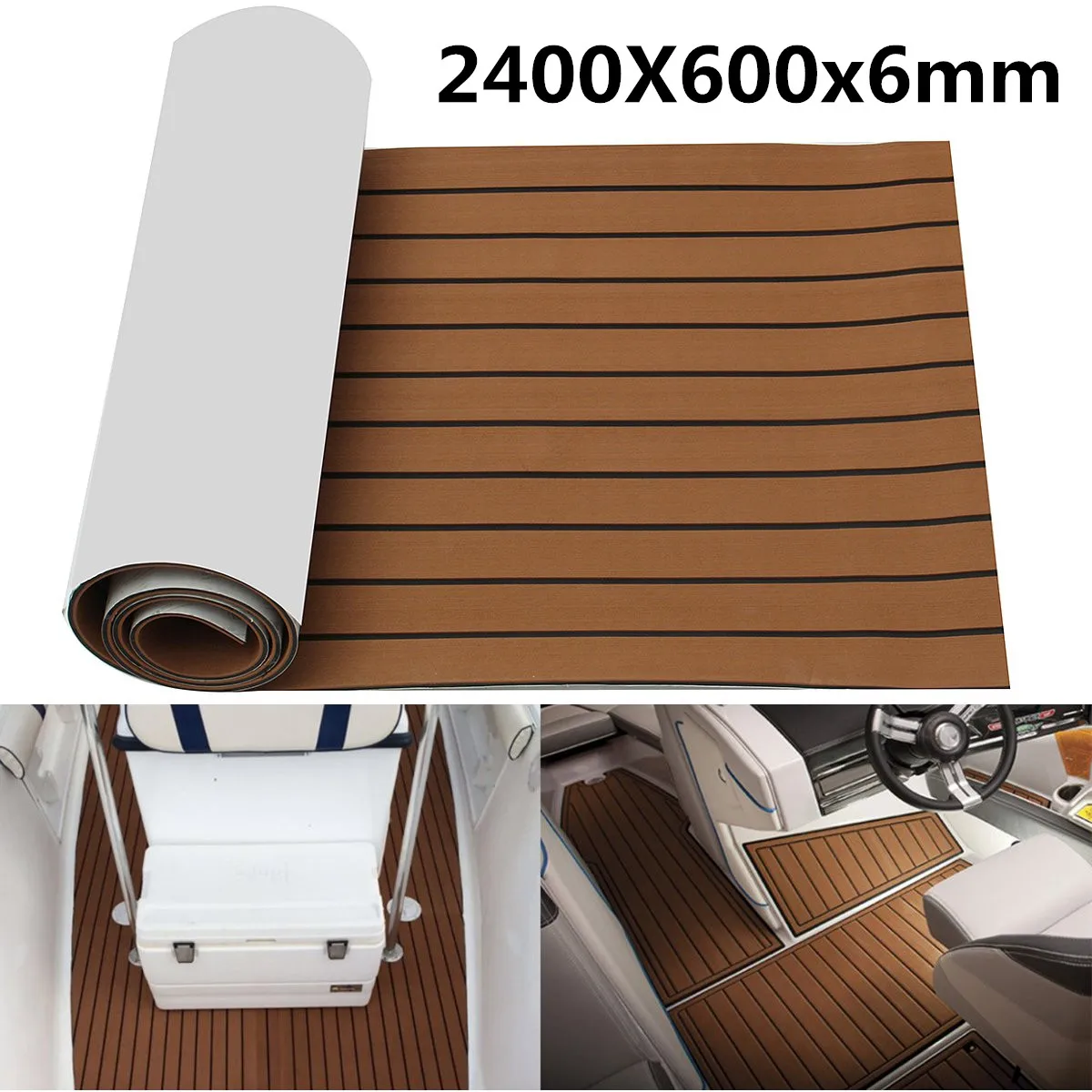 Self-Adhesive 2400x600x6mm EVA Foam Boat Flooring Faux Teak Decking Sheet Marine Boat Yacht RV Foam Teak Decking Floor Mat Pad
Self-Adhesive 2400x600x6mm EVA Foam Boat Flooring Faux Teak Decking Sheet Marine Boat Yacht RV Foam Teak Decking Floor Mat Pad