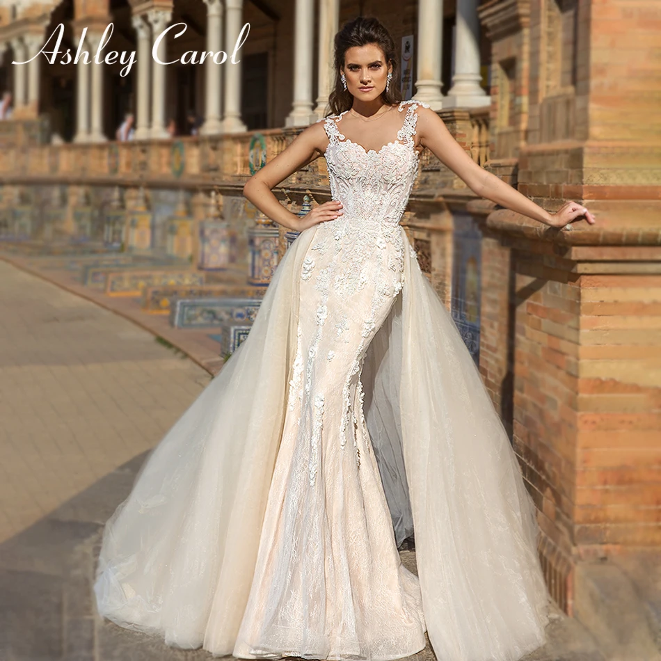Ashley Carol Lace Mermaid Wedding Dress 2022 Detachable Train 2 In 1 Bride Dresses Luxury Beaded Backless Appliques Bridal Gown
Ashley Carol Lace Mermaid Wedding Dress 2022 Detachable Train 2 In 1 Bride Dresses Luxury Beaded Backless Appliques Bridal Gown