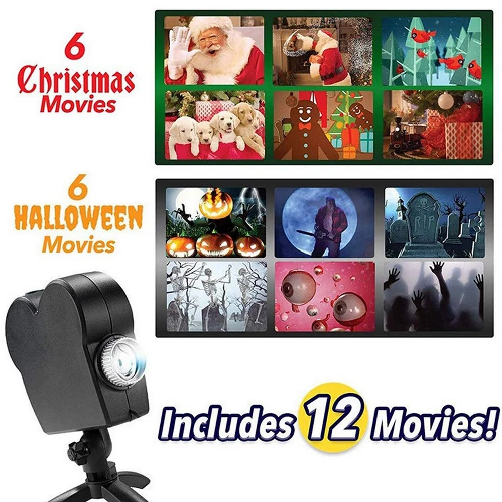 Christmas Halloween Laser Projector 12 Movies Disco Light Mini Window Home Theater Projector Indoor Outdoor Wonderland Projector
Christmas Halloween Laser Projector 12 Movies Disco Light Mini Window Home Theater Projector Indoor Outdoor Wonderland Projector