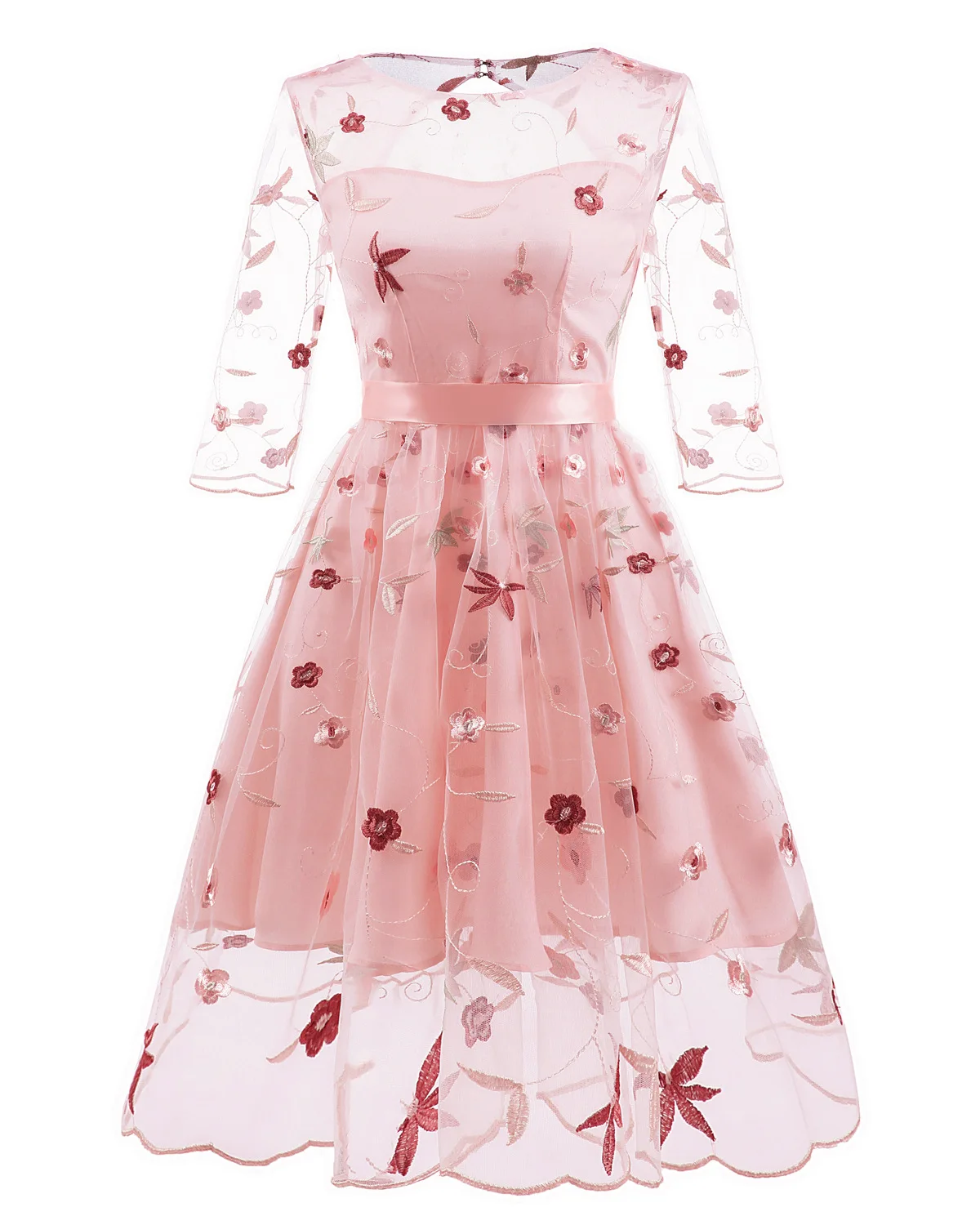 Fashion Women Retro Embroidery Floral Party Dress Fairy Half Sleeve Mesh Vintage Dress Back Hole Elegant Embroidered Sexy Dress
Fashion Women Retro Embroidery Floral Party Dress Fairy Half Sleeve Mesh Vintage Dress Back Hole Elegant Embroidered Sexy Dress