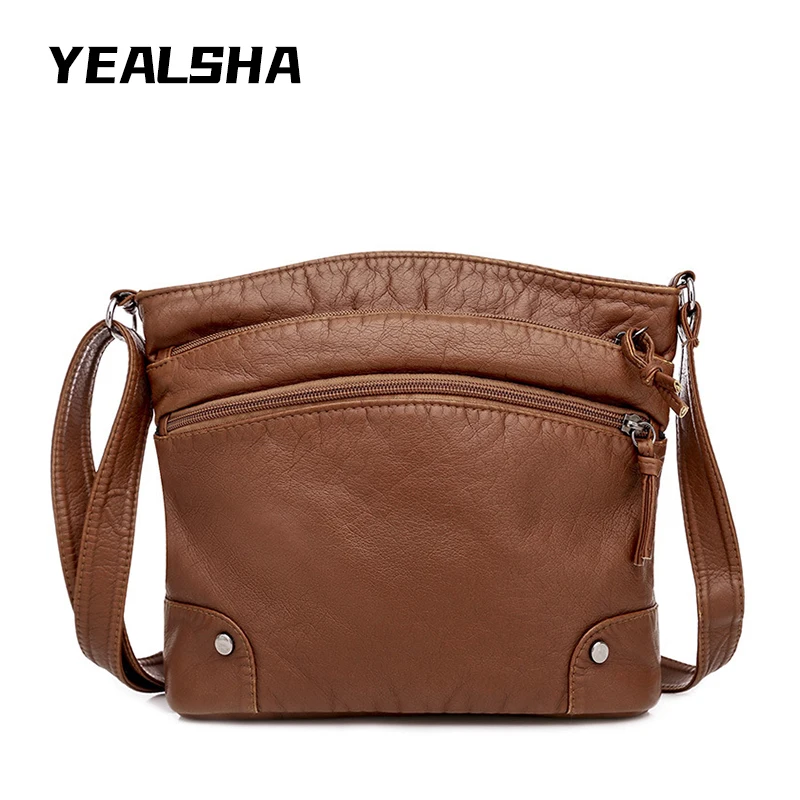 Soft Leather Bag Women Messenger New Fashion Shoulder Bag Simple Retro Multi-Pocket Large Capacity
Soft Leather Bag Women Messenger New Fashion Shoulder Bag Simple Retro Multi-Pocket Large Capacity