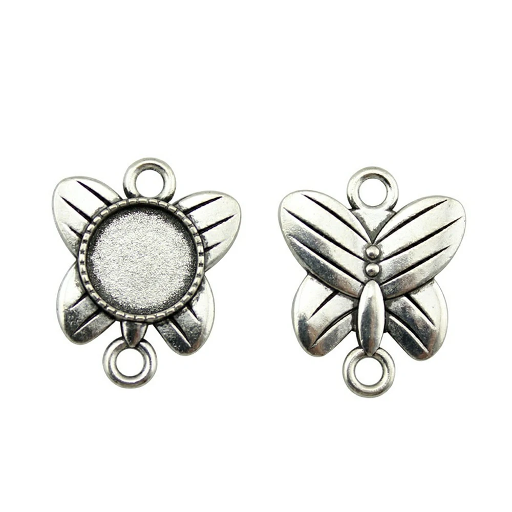 WYSIWYG 5pcs Fit 12mm Round Butterfly Style Connector Cameo Cabochon Pendant Base Setting For Jewelry Making Necklace Making
WYSIWYG 5pcs Fit 12mm Round Butterfly Style Connector Cameo Cabochon Pendant Base Setting For Jewelry Making Necklace Making
