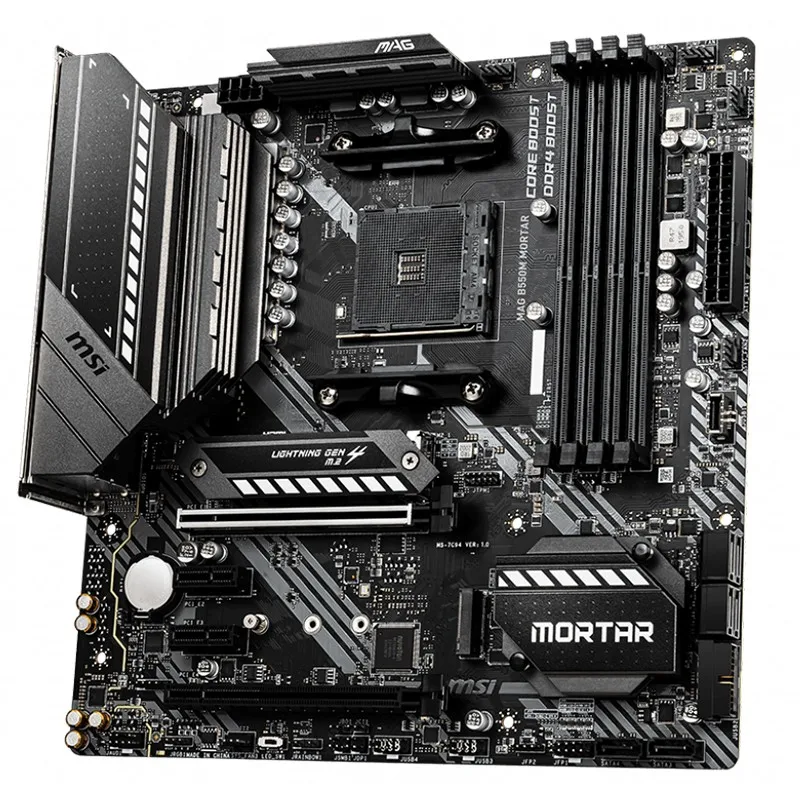 Материнская плата MSI MAG B550M MORTAR Micro-ATX AMD DDR4 M.2 SATA с поддержкой 3700X/3600X/3600 | Компьютеры и