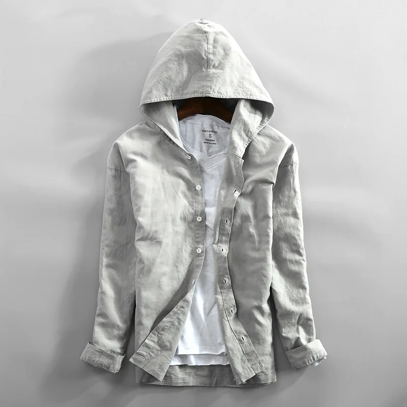 Feixu Men Spring Autumn Fashion Long Sleeve China Trendy Thin Coats High Quality Breathable Linen Solid Color Hooded Jacket Male
Feixu Men Spring Autumn Fashion Long Sleeve China Trendy Thin Coats High Quality Breathable Linen Solid Color Hooded Jacket Male